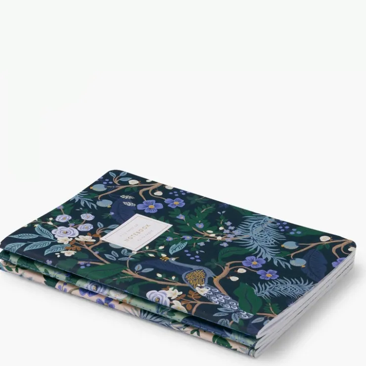 Clearance RIFLE PAPER CO. Peacock Stitched Notebook Set