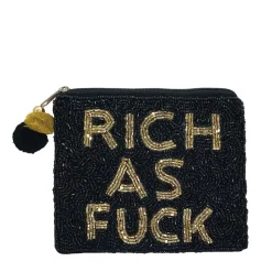 Fashion La Chic Designs Rich AF Beaded Coin Pouch