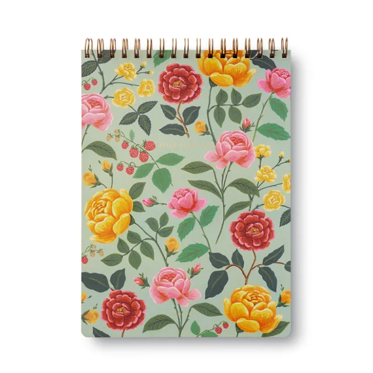 Sale RIFLE PAPER CO. Roses Top Spiral Notebook