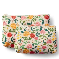 Sale RIFLE PAPER CO. Roses Zippered Pouch Set