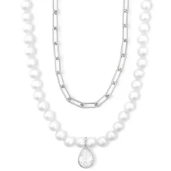 Clearance Melinda Maria Samantha Half Chain Pearl Necklace