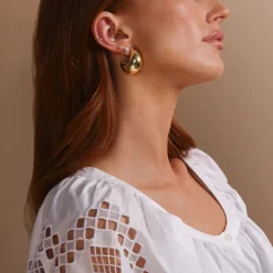 Outlet Melinda Maria She's So Smooth Mama Teardrop Hoops