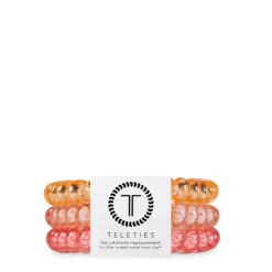 Best TELETIES Small 3 Pack Totally TurquoiseSunny Days AheadCoconut WhiteCrystal ClearJet BlackOrchid OasisEat Glitter for BreakfastFor The Love of NudesLeopardMillennial PinkSnow LeopardSunset GoldSweet PeaTortoiseBora BoraAntiguaToastedSilver FlamesBoneyardTalk to the Bow