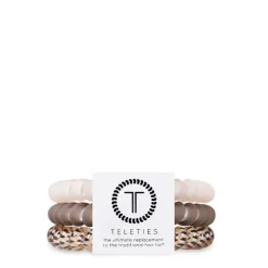 Best TELETIES Small 3 Pack Totally TurquoiseSunny Days AheadCoconut WhiteCrystal ClearJet BlackOrchid OasisEat Glitter for BreakfastFor The Love of NudesLeopardMillennial PinkSnow LeopardSunset GoldSweet PeaTortoiseBora BoraAntiguaToastedSilver FlamesBoneyardTalk to the Bow