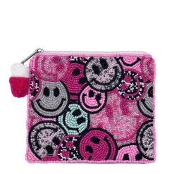 Sale La Chic Designs Smiley Beaded Coin Pouch