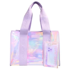 Clearance Case-Mate Soap Bubble Beach Tote w/ Phone Pouch IridescentChrome