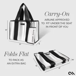 Clearance Case-Mate Soap Bubble Beach Tote w/ Phone Pouch IridescentChrome