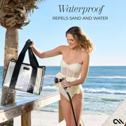 Clearance Case-Mate Soap Bubble Beach Tote w/ Phone Pouch IridescentChrome