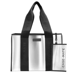 Clearance Case-Mate Soap Bubble Beach Tote w/ Phone Pouch IridescentChrome