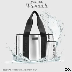 Clearance Case-Mate Soap Bubble Beach Tote w/ Phone Pouch IridescentChrome