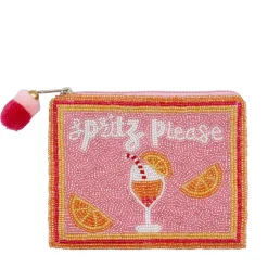 New La Chic Designs Spritz Please Beaded Coin Pouch