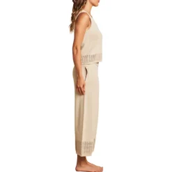 Clearance Barefoot Dreams Sunbleached Scoop Mesh Tank Faded BlackStone