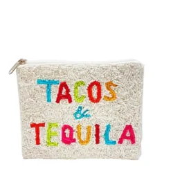 Best La Chic Designs Tacos & Tequila Beaded Coin Pouch