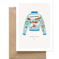 Fashion Spaghetti & Meatballs Team Bride Card