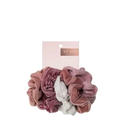 Online KITSCH Velvet Scrunchies - Blush & Mauve