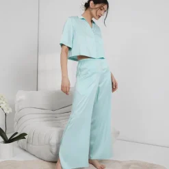New Lunya Washable Silk High Rise Pant Set - Limited Edition Infinity Blue