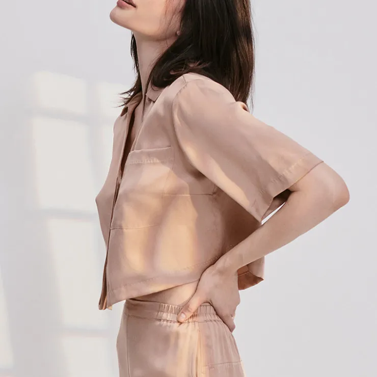 Discount Lunya Washable Silk High Rise Pant Set - Core Collection Otium TanImmersed Black