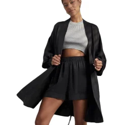 Outlet Lunya Washable Silk Robe - Core Collection Immersed BlackOtium Tan