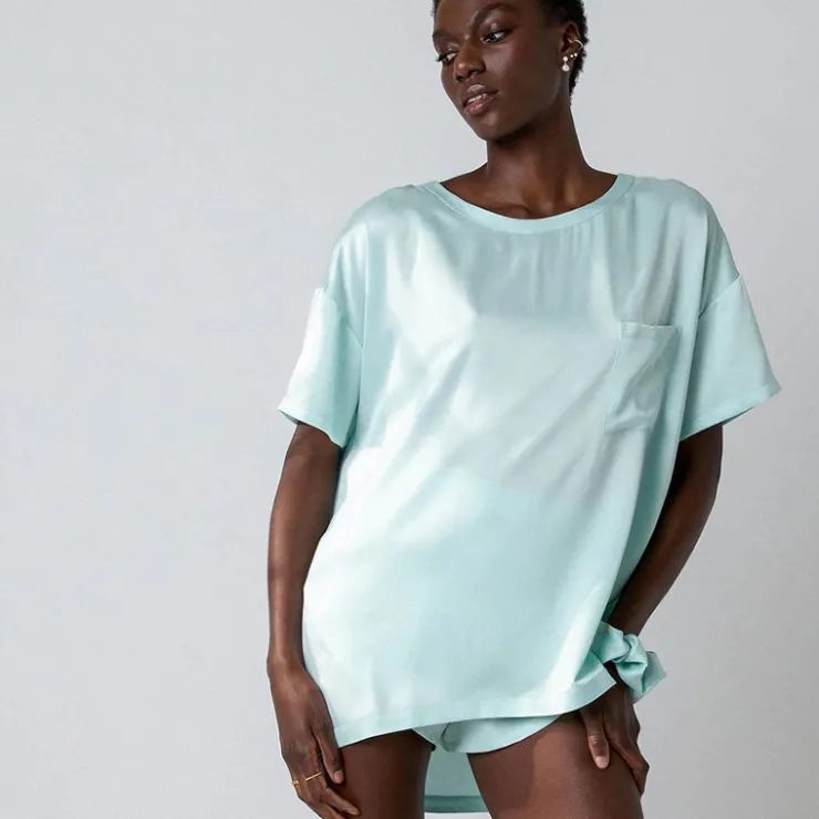 Discount Lunya Washable Silk Tee Set - Limited Edition Infinity Blue