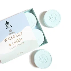 Hot MUSEE BATH Water Lily & Linen Shower Steamers