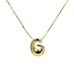 Sale Savvy Bling Waterdrop Initial Necklace ABCDEFGHJKLMNOPRSTVW