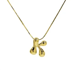 Sale Savvy Bling Waterdrop Initial Necklace ABCDEFGHJKLMNOPRSTVW