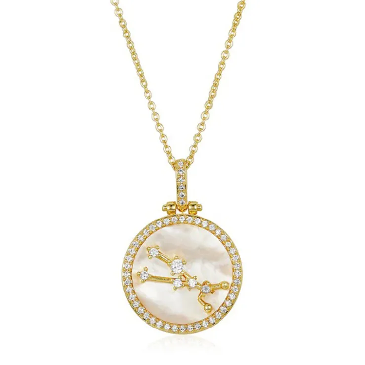 Fashion Melinda Maria Zodiac Constellation Necklace AriesTaurusGeminiCancerLeoVirgoLibraScorpioSagittariusCapricornAquariusPisces